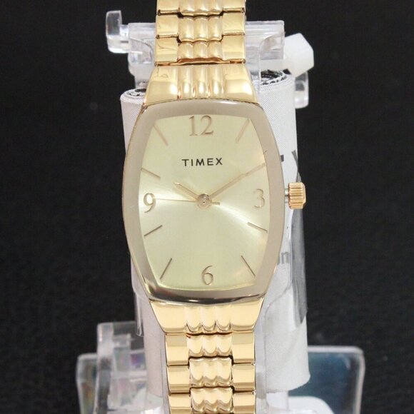 Timex Main Street Ladies Quartz Watch Gold Tone Expansion Bracelet 21mm main image 8